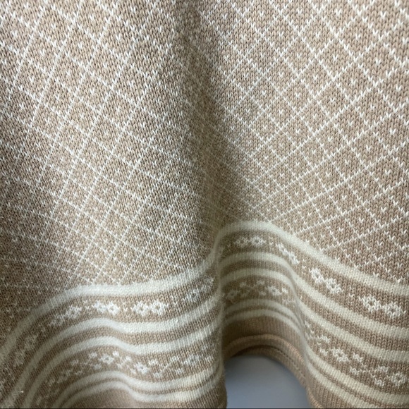 DENVER HAYES cream and tan 2XL women’s sweater neck Crewneck - Picture 3 of 5